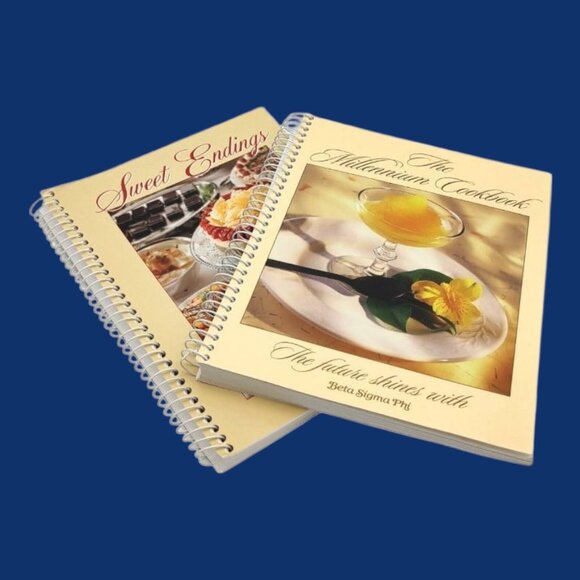 Set of Two Unused Clean Beta Sigma Phi Spiral Cookbooks - Vintage 2000 and 2006 - Picture 7 of 8